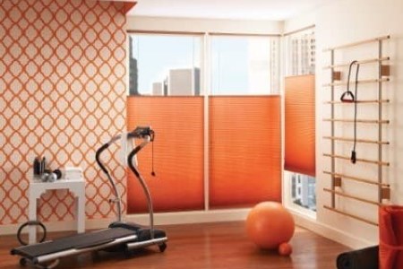 Cellular shades orange